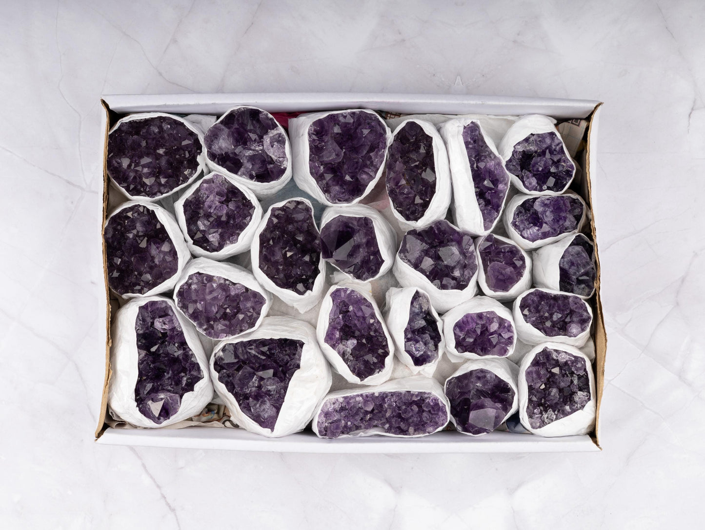Natural Amethyst Clusters Full Flats, "AAA" Quality Raw Amethyst Healing Crystals, Uruguayan Purple Amethyst Geode, Select From Flat Options