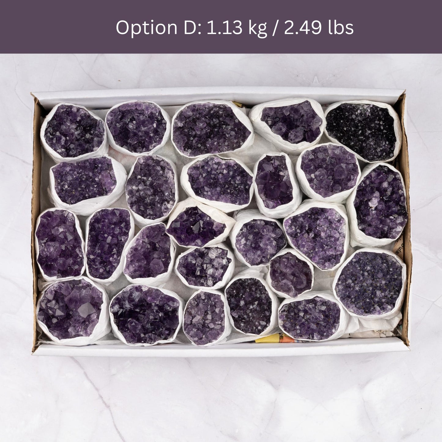 Natural Amethyst Clusters Full Flats, "AAA" Quality Raw Amethyst Healing Crystals, Uruguayan Purple Amethyst Geode, Select From Flat Options