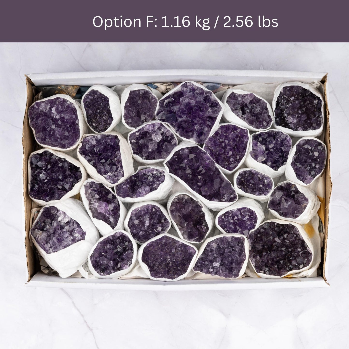 Natural Amethyst Clusters Full Flats, "AAA" Quality Raw Amethyst Healing Crystals, Uruguayan Purple Amethyst Geode, Select From Flat Options