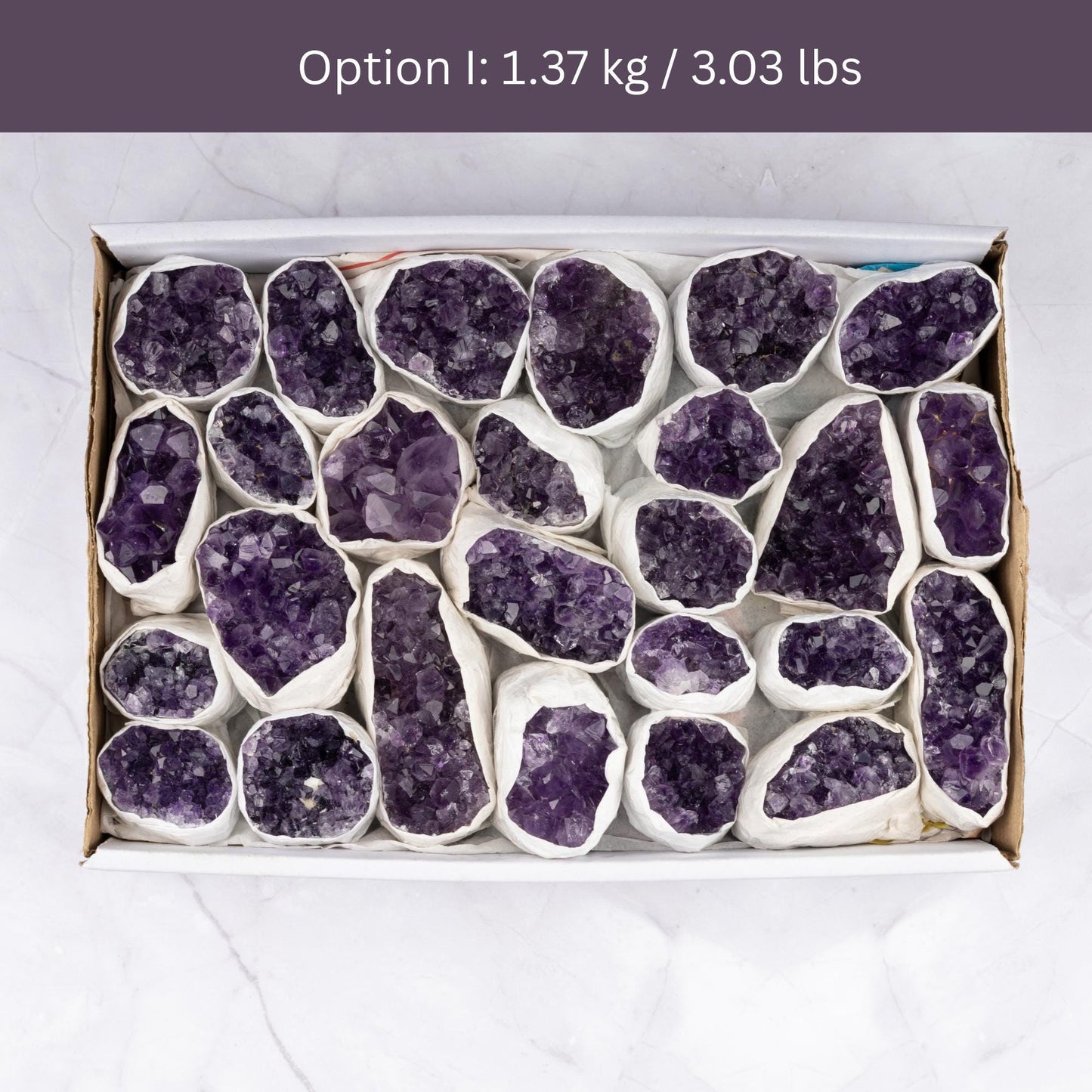 Natural Amethyst Clusters Full Flats, "AAA" Quality Raw Amethyst Healing Crystals, Uruguayan Purple Amethyst Geode, Select From Flat Options
