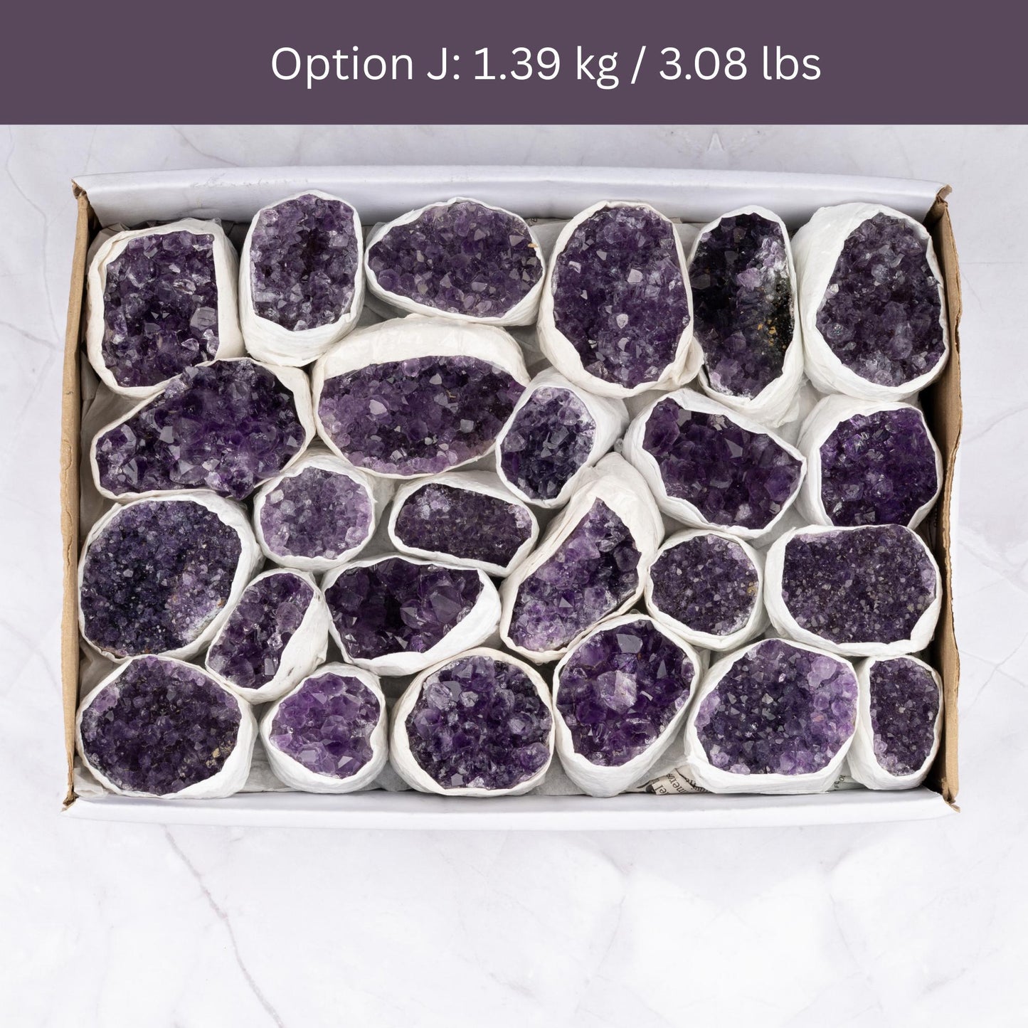 Natural Amethyst Clusters Full Flats, "AAA" Quality Raw Amethyst Healing Crystals, Uruguayan Purple Amethyst Geode, Select From Flat Options