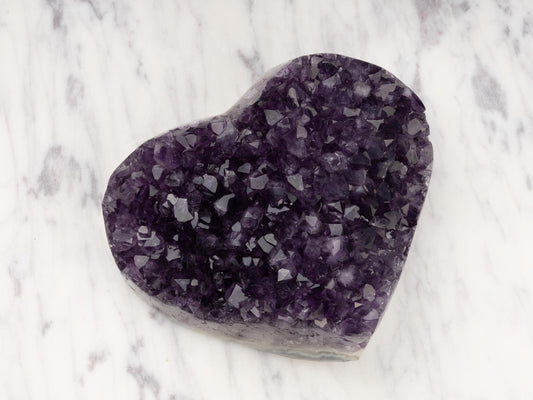 Large Amethyst Heart Cluster Healing Crystals, AAA Quality Natural Raw Amethyst Cluster, Purple Amethyst Geode, Spiritual & Meditation Gifts
