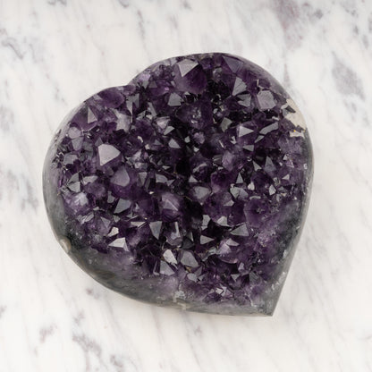 Large Amethyst Heart Cluster Healing Crystals, AAA Quality Natural Raw Amethyst Cluster, Purple Amethyst Geode, Spiritual & Meditation Gifts