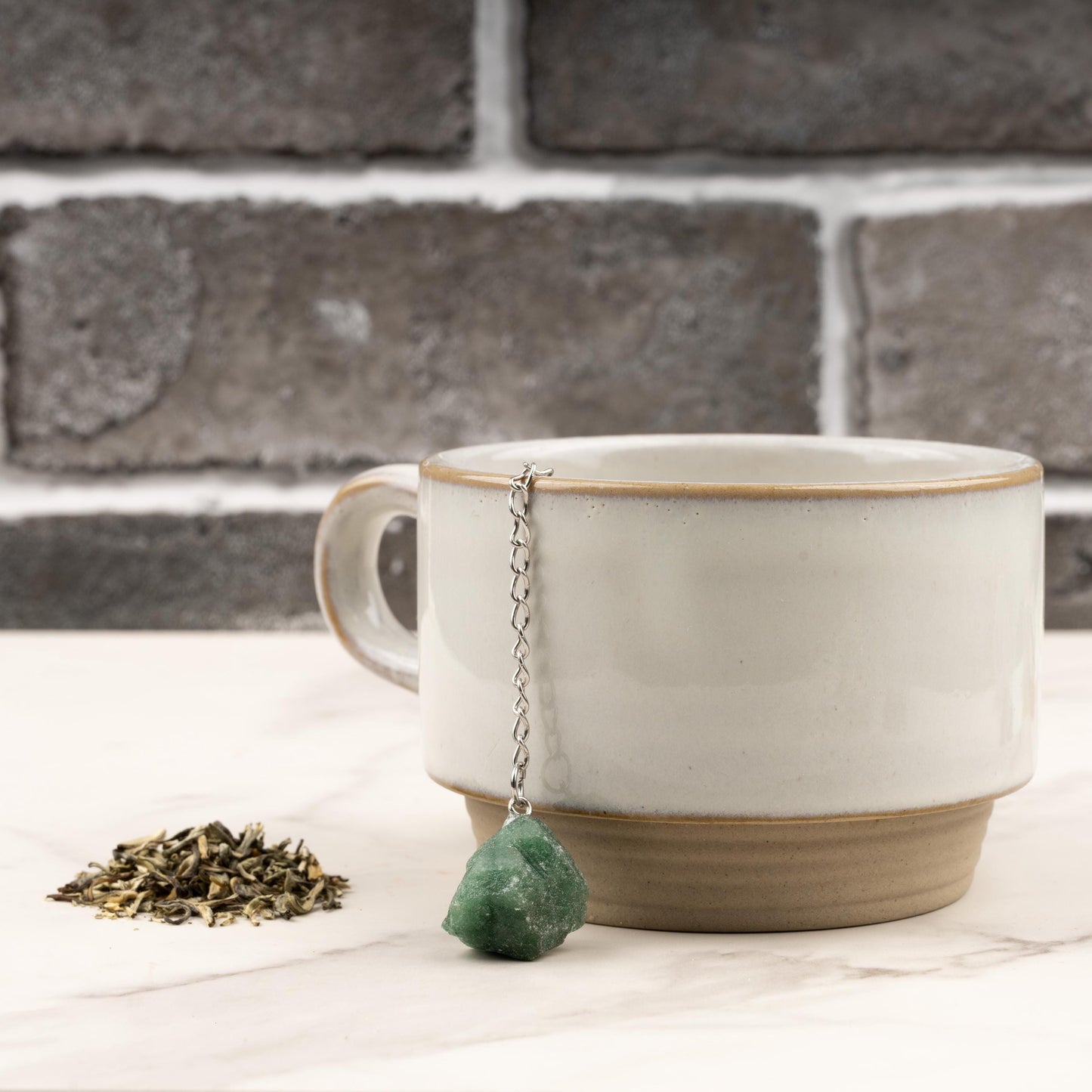 Raw Crystal Tea Infuser, Loose Leaf Tea Steeper with Natural Stone, Tea Lover Gift, Rough Crystal Tea Ball, Amethyst, Rose Quartz & More