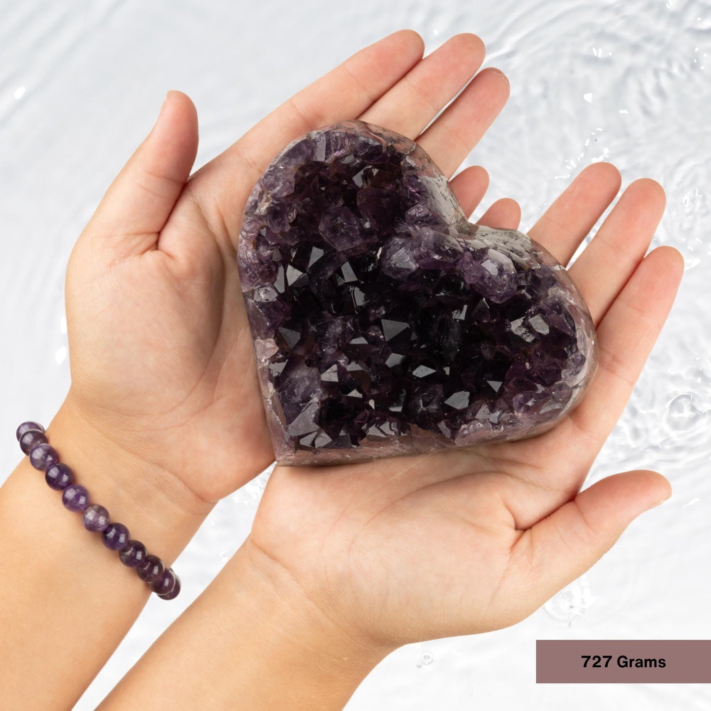 Large Amethyst Heart Cluster Healing Crystals, AAA Quality Natural Raw Amethyst Cluster, Purple Amethyst Geode, Spiritual & Meditation Gifts