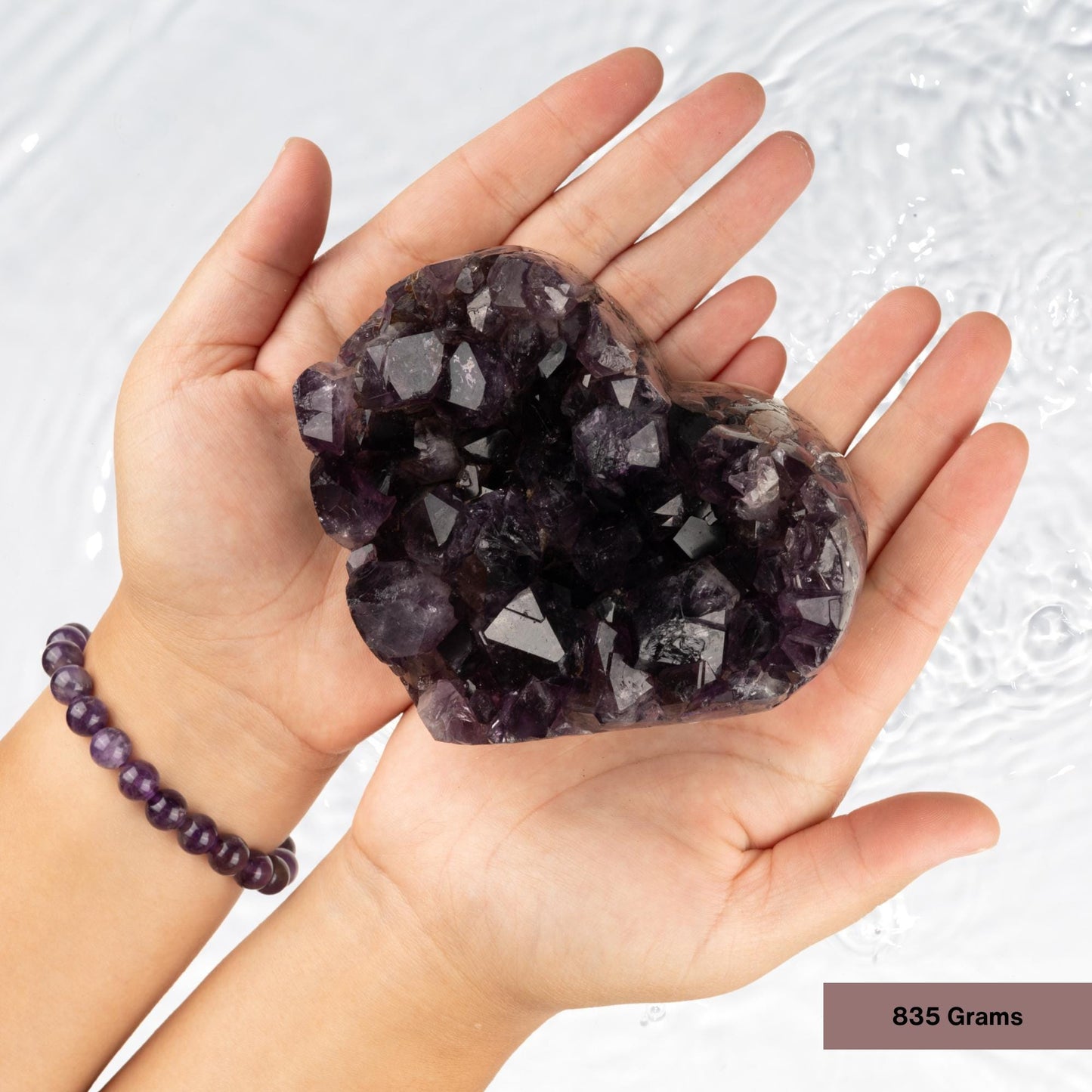 Large Amethyst Heart Cluster Healing Crystals, AAA Quality Natural Raw Amethyst Cluster, Purple Amethyst Geode, Spiritual & Meditation Gifts