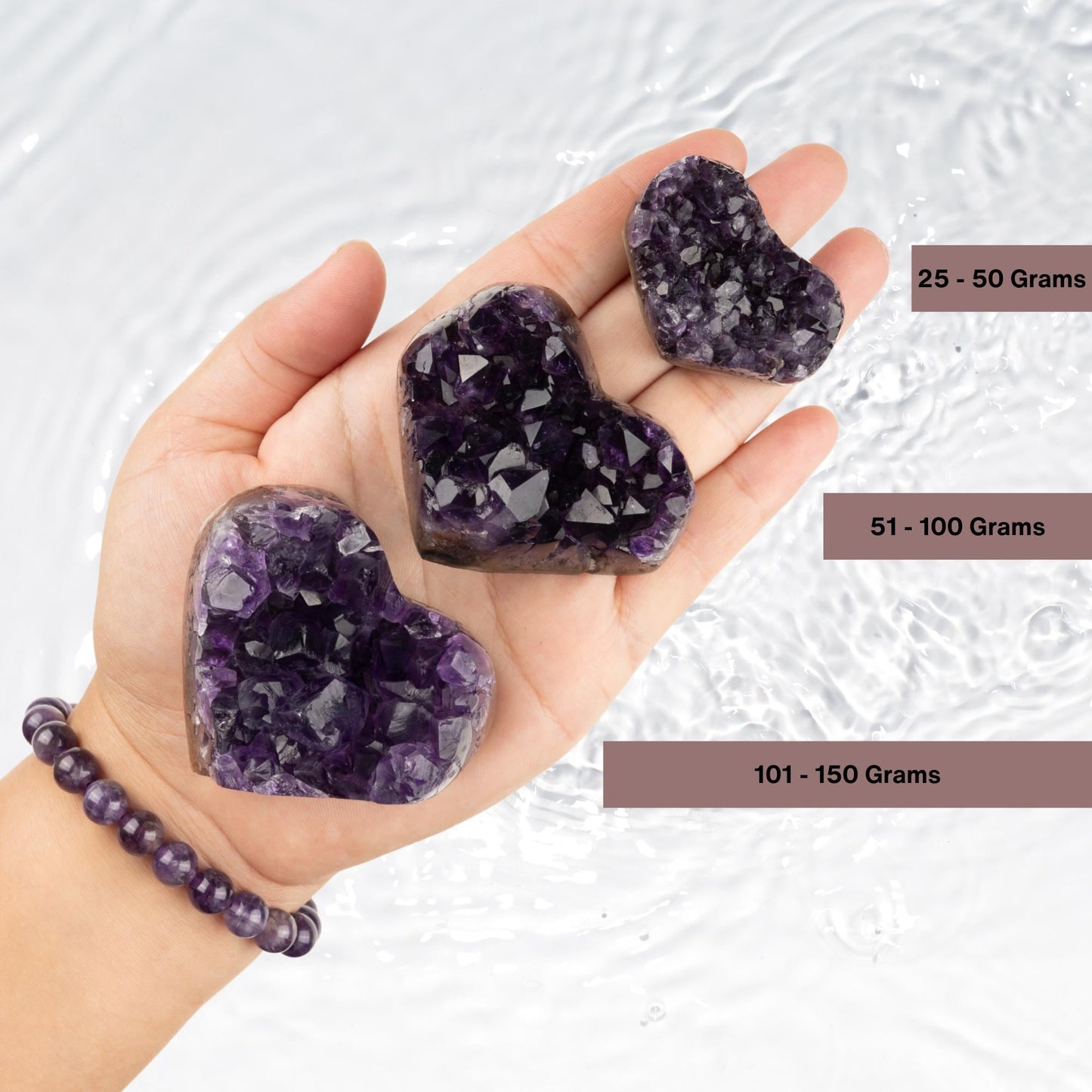 Natural Amethyst Heart Cluster Healing Crystals, AAA Quality Raw Amethyst Cluster, Purple Amethyst Geode, Spiritual Decor & Meditation Gifts