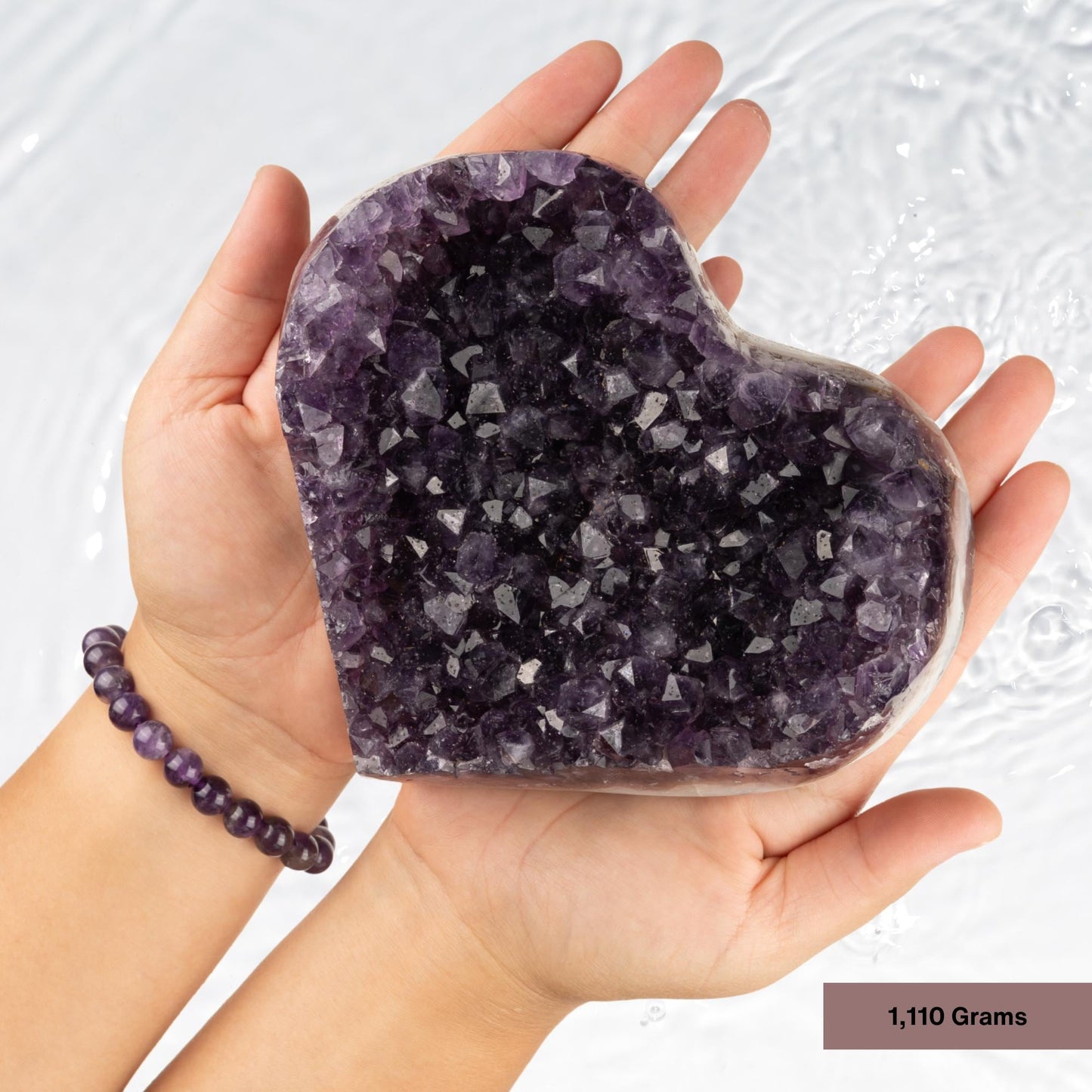 Large Amethyst Heart Cluster Healing Crystals, AAA Quality Natural Raw Amethyst Cluster, Purple Amethyst Geode, Spiritual & Meditation Gifts