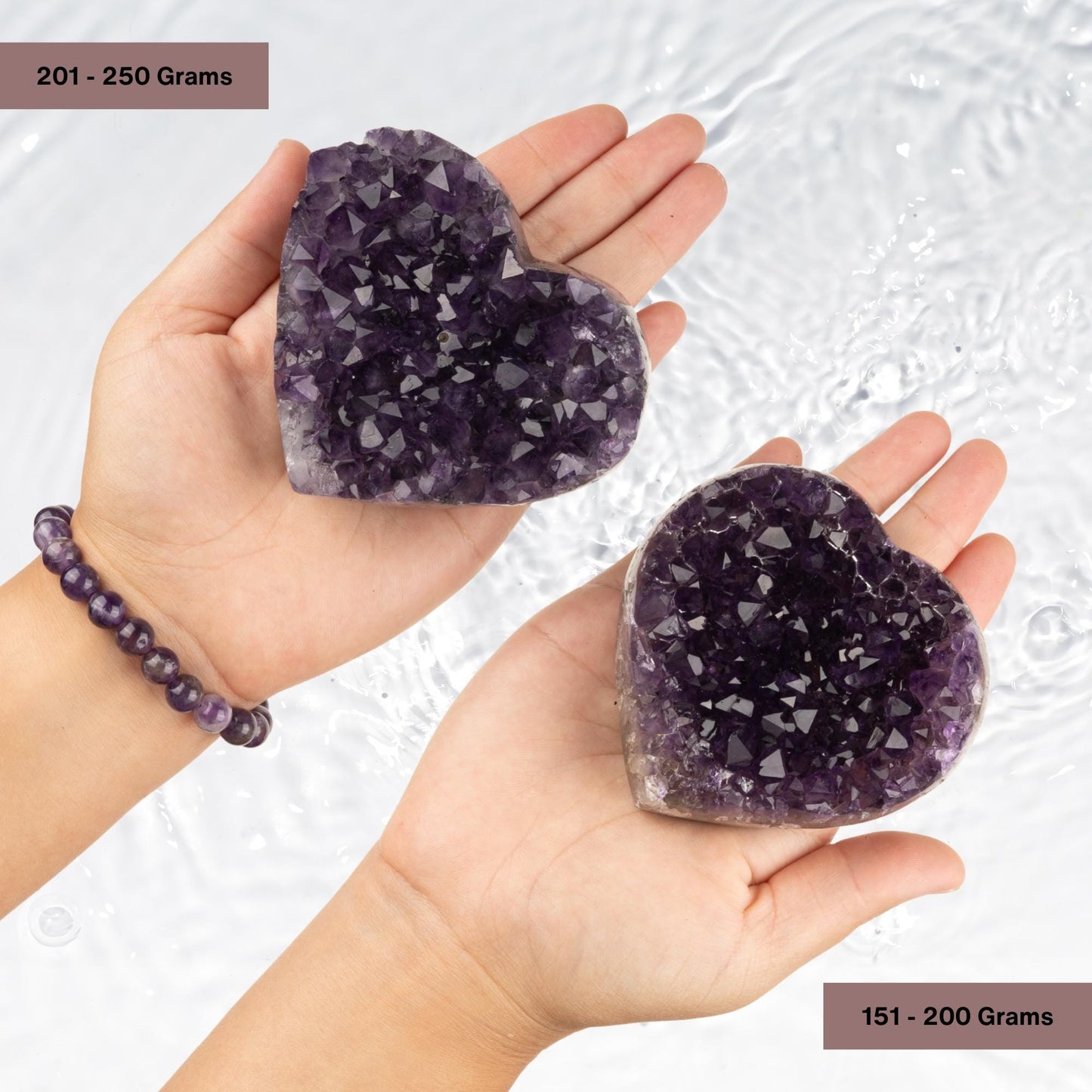 Natural Amethyst Heart Cluster Healing Crystals, AAA Quality Raw Amethyst Cluster, Purple Amethyst Geode, Spiritual Decor & Meditation Gifts