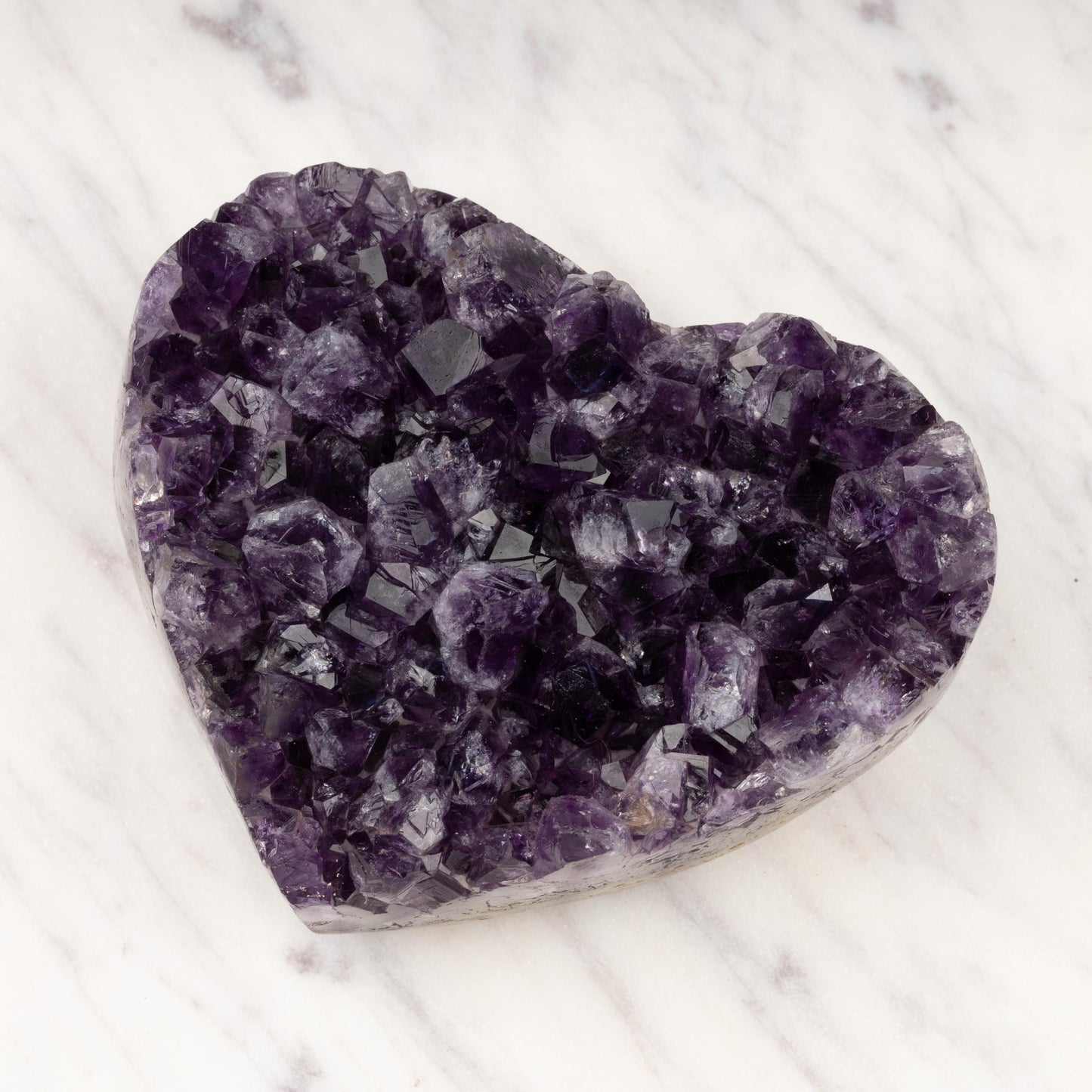 Natural Amethyst Heart Cluster Healing Crystals, AAA Quality Raw Amethyst Cluster, Purple Amethyst Geode, Spiritual Decor & Meditation Gifts