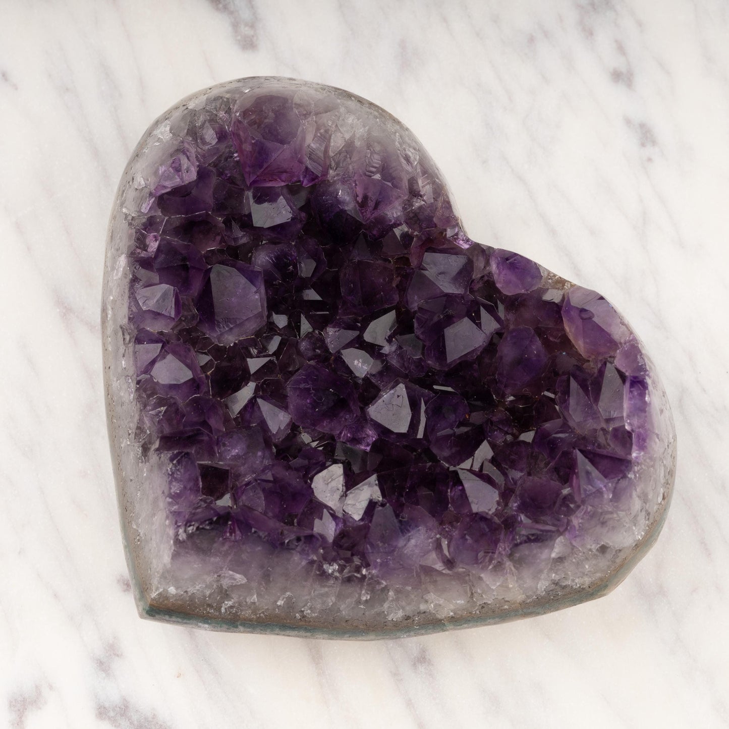 Natural Amethyst Heart Cluster Healing Crystals, AAA Quality Raw Amethyst Cluster, Purple Amethyst Geode, Spiritual Decor & Meditation Gifts