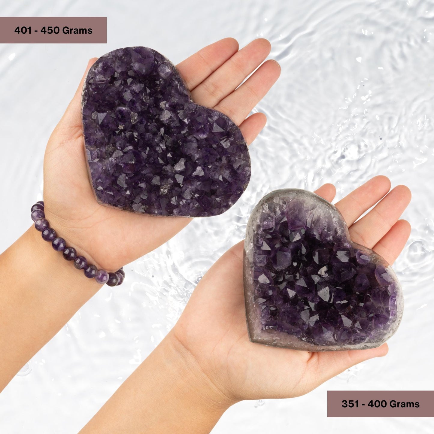 Natural Amethyst Heart Cluster Healing Crystals, AAA Quality Raw Amethyst Cluster, Purple Amethyst Geode, Spiritual Decor & Meditation Gifts