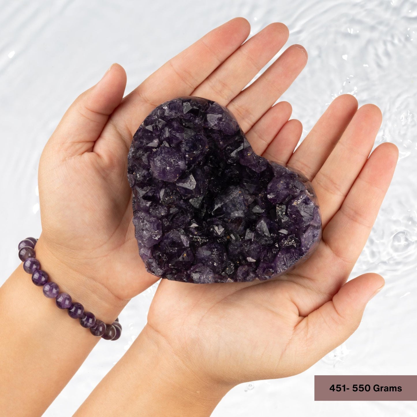 Natural Amethyst Heart Cluster Healing Crystals, AAA Quality Raw Amethyst Cluster, Purple Amethyst Geode, Spiritual Decor & Meditation Gifts