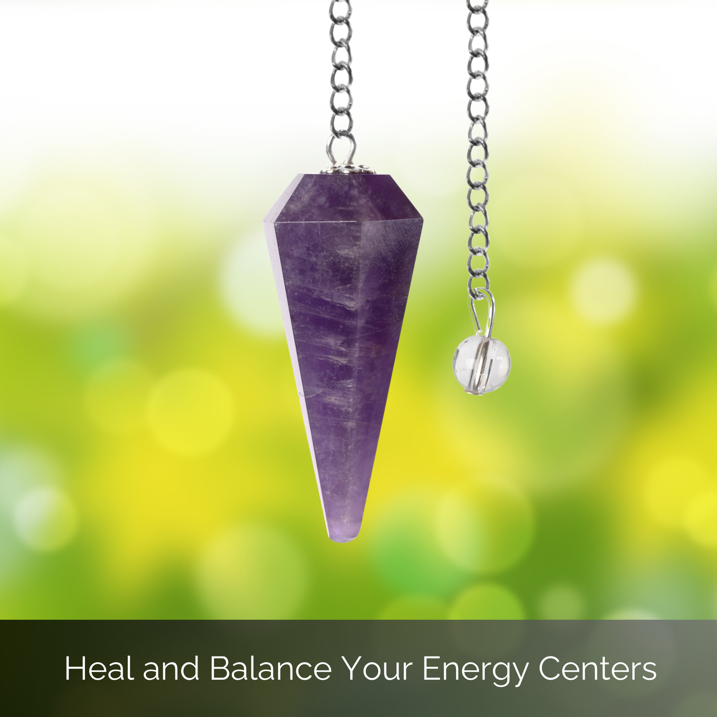 Amethyst Pendulum Crystal, Faceted Pendulum Divination Tools, Dowsing Pendulum Crystal for Energy Work, Crystal Grid & Reiki Healing