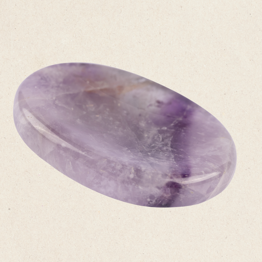 Amethyst Worry Stone for Anxiety Relief, Healing Crystals & Natural Energy Healing Thumb Stone, Perfect Meditation & Spiritual Gift