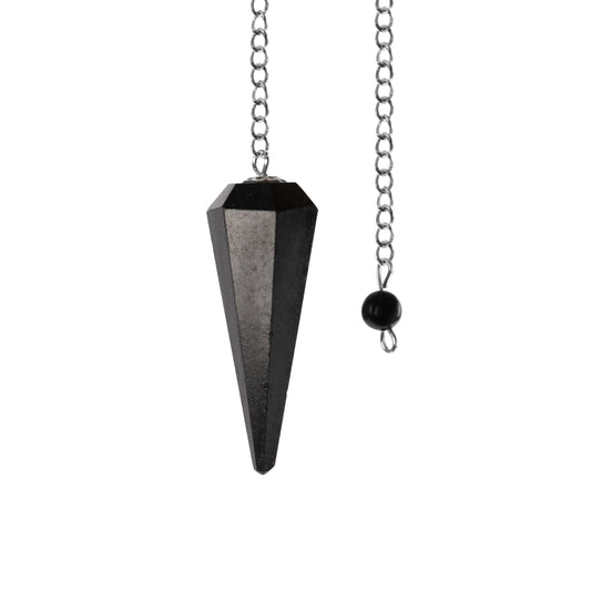 Black Tourmaline Pendulum Crystal Divination Tools — Dowsing Pendulum Crystal with Crystal Ball for Meditation, Chakra Healing, Energy Work, Reiki, and Crystal Grid