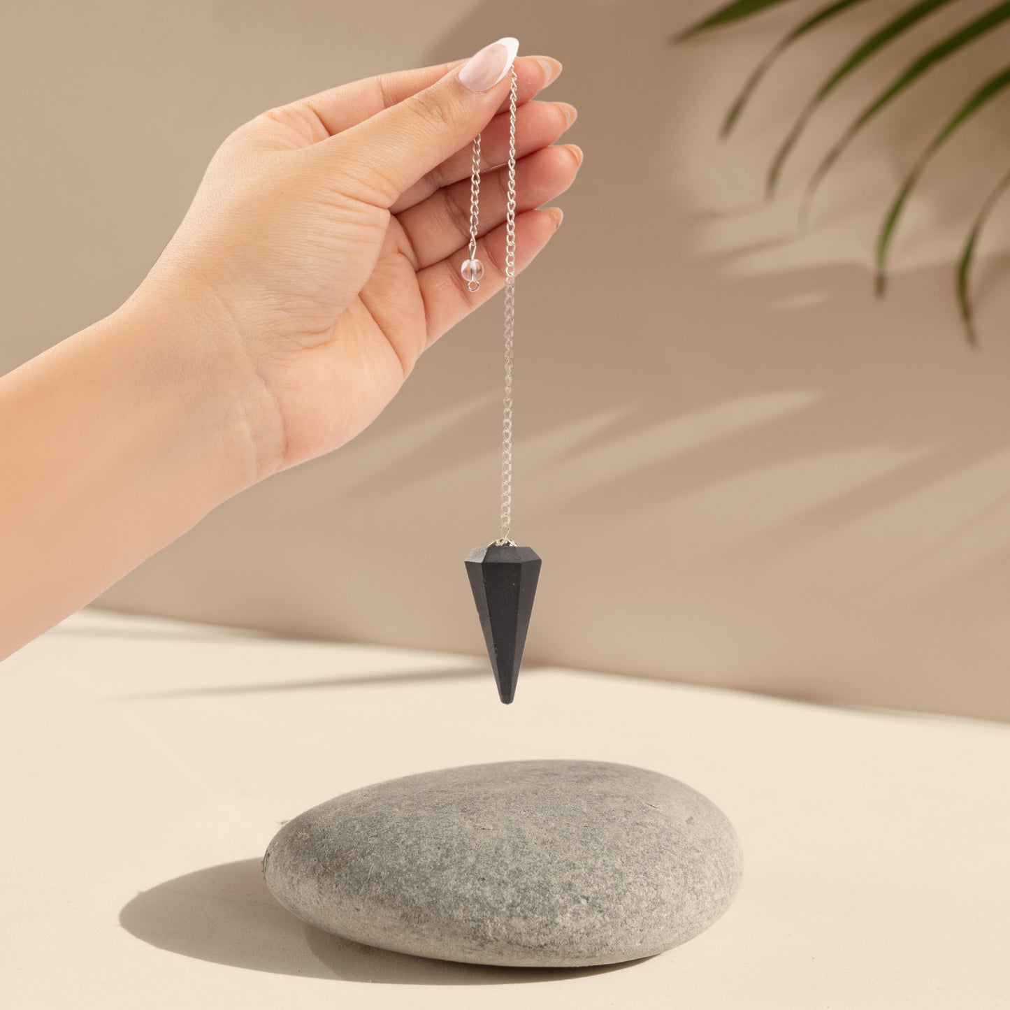 Black Tourmaline Pendulum Crystal Divination Tools — Dowsing Pendulum Crystal with Crystal Ball for Meditation, Chakra Healing, Energy Work, Reiki, and Crystal Grid