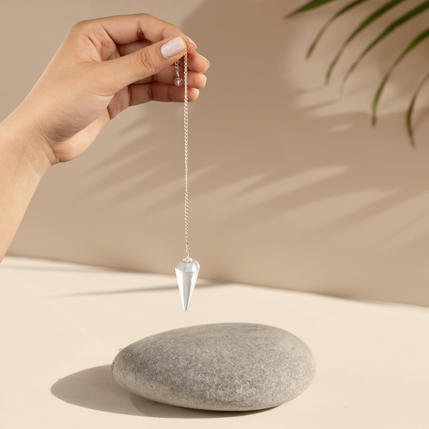 Clear Quartz Pendulum Crystal Divination Tools — Dowsing Pendulum Crystal with Crystal Ball for Meditation, Chakra Healing, Energy Work, Reiki, and Crystal Grid