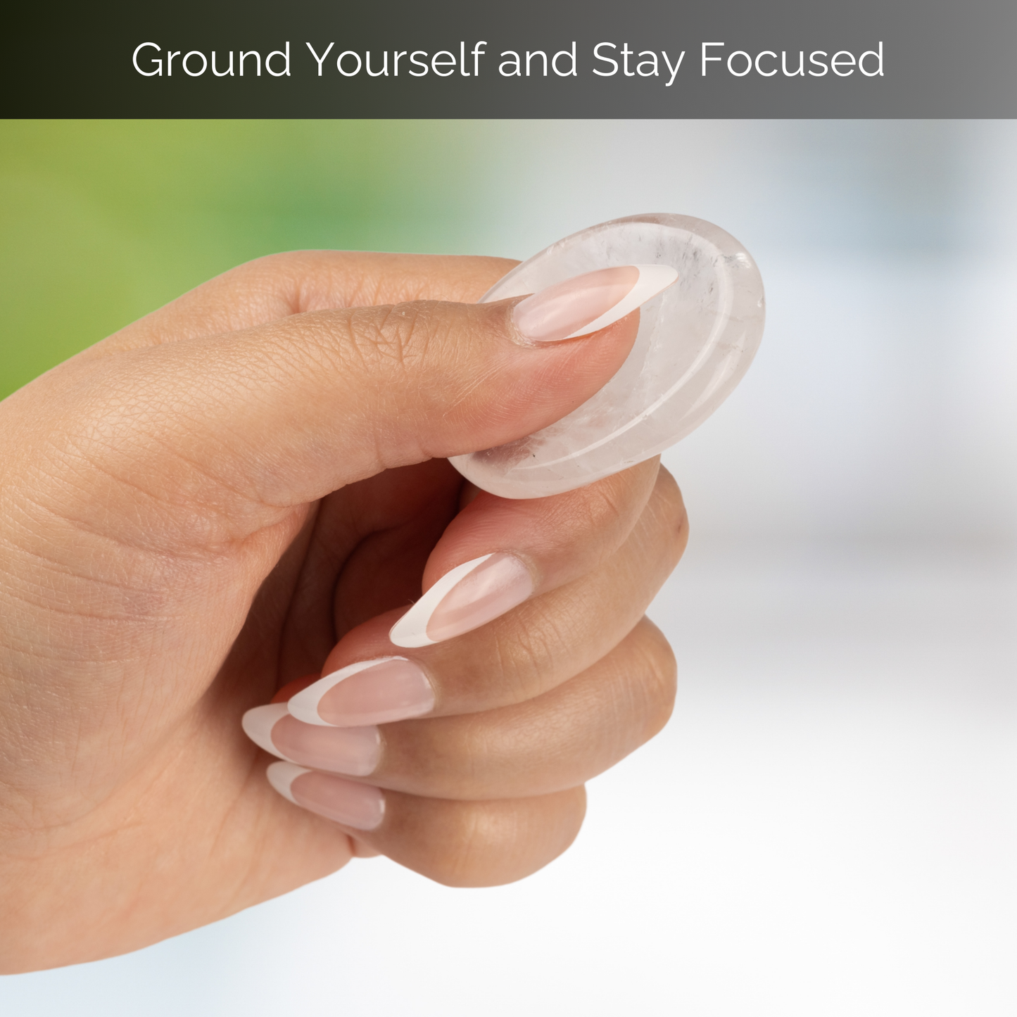 Clear Quartz Worry Stone for Anxiety Relief, Healing Crystals & Natural Energy Healing Thumb Stone, Perfect Meditation & Spiritual Gift