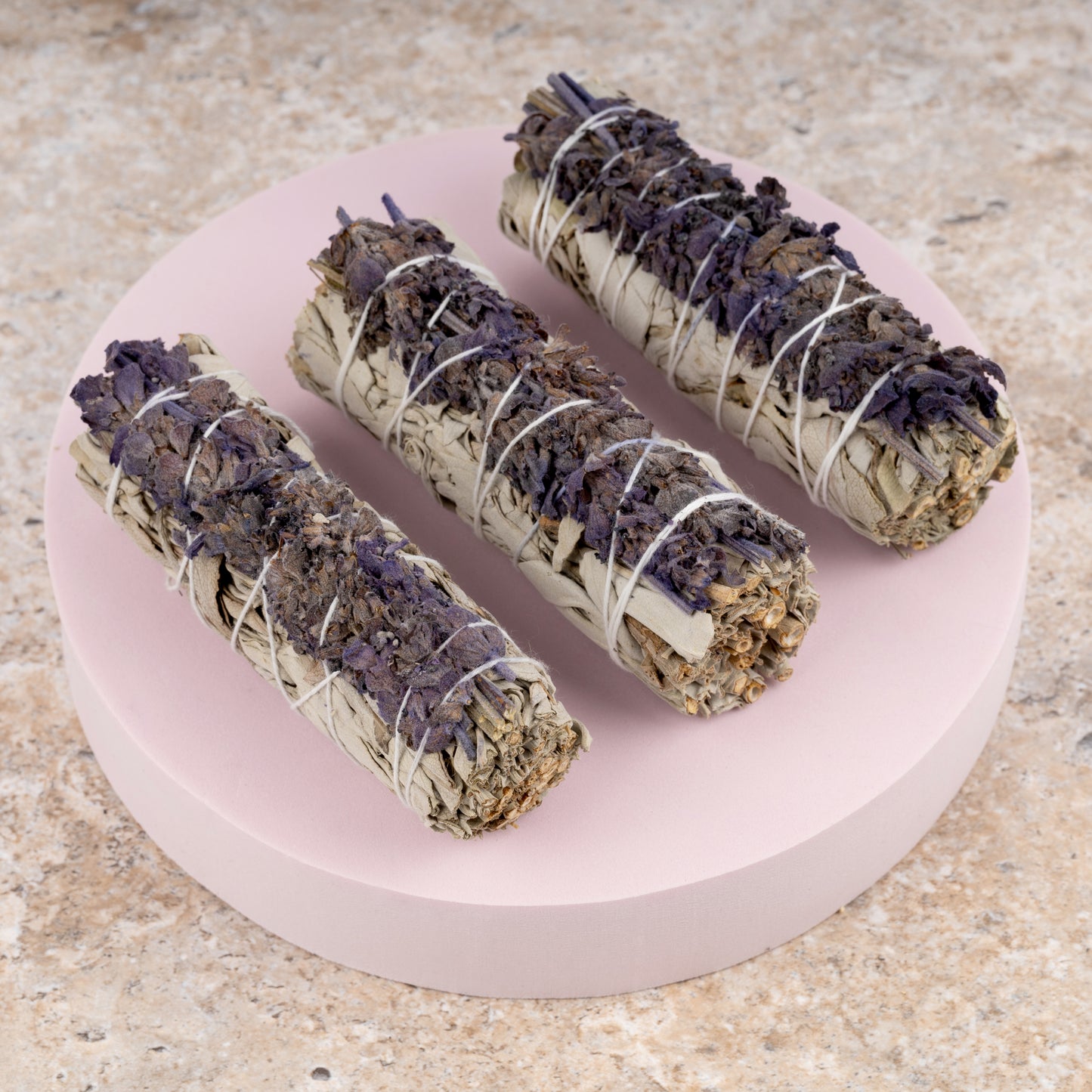 Lavender Sage Smudge Stick – 4” Lavender Bundle for Home Cleansing, Energy Healing, Meditation, Reiki, and Clearing Negative Energy- Includes Smudging Guide