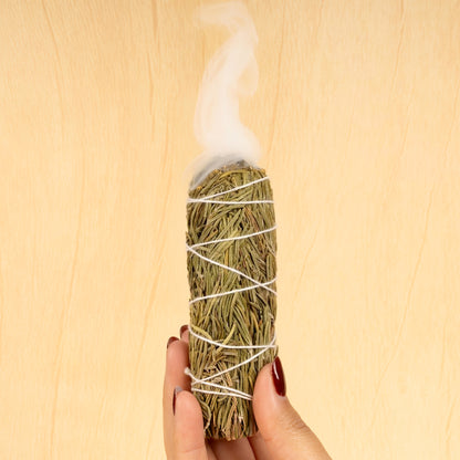 Rosemary Smudge Stick – 4” Rosemary Bundle for Home Cleansing, Energy Healing, Meditation, Reiki, and Clearing Negative Energy- Includes Smudging Guide