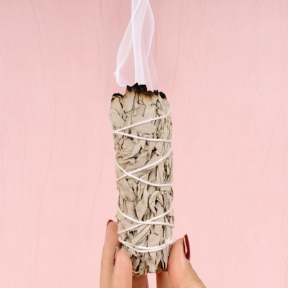 Wish Well Sage Smudge Kit – Home Cleansing and Smudging Kit with White Sage, Palo Santo Sticks, Abalone Shell, Lava Stone Chakra Bracelet, 7 Chakra Stones, Smudging Feather and Smudging Guide