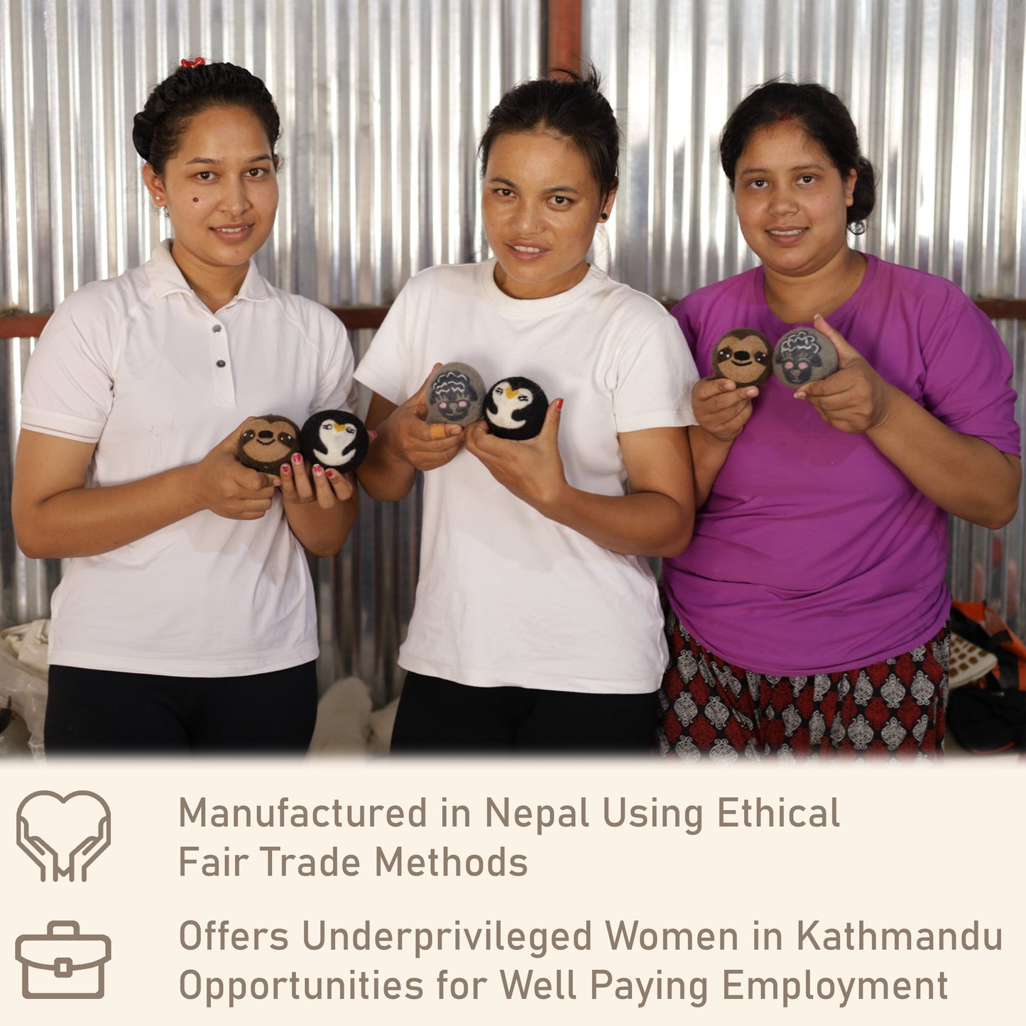 Wool Dryer Balls – Sheep Design Dryer Balls Laundry Reusable – Natural Fabric Softener – 100% Pure New Zealand Wool – Handcrafted in Nepal – 6 Pack Laundry Balls for Dryer