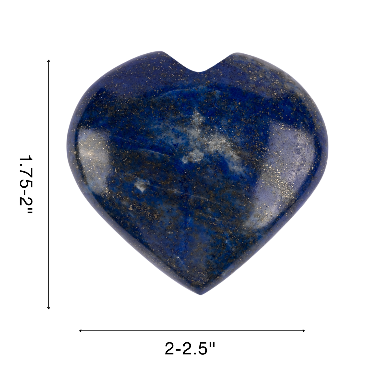 Lapis Lazuli Heart Palm Stone Crystal - Natural Healing Stone for Anxiety Relief & Meditation - Polished Lapis Lazuli Worry Stone - Spiritual Gift