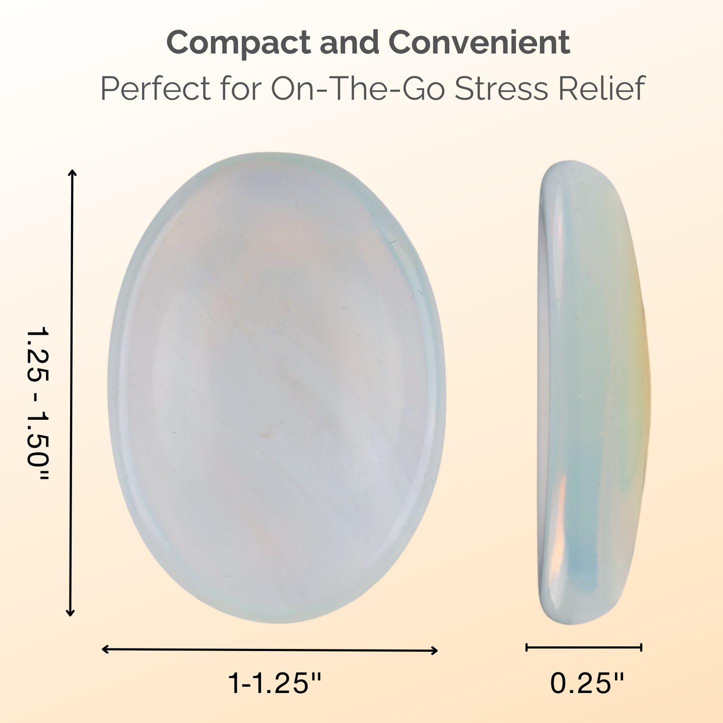Opalite Worry Stone, Healing Crystals, Energy Healing Thumb Stone, Perfect Meditation & Spiritual Gift