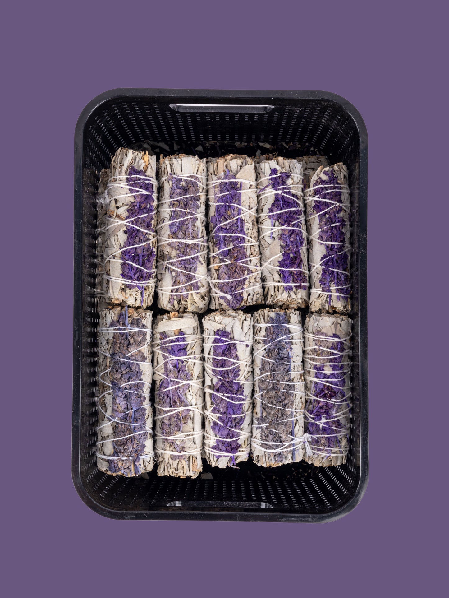 Lavender Sage Smudge Stick – 4” Lavender Bundle for Home Cleansing, Energy Healing, Meditation, Reiki, and Clearing Negative Energy- Includes Smudging Guide