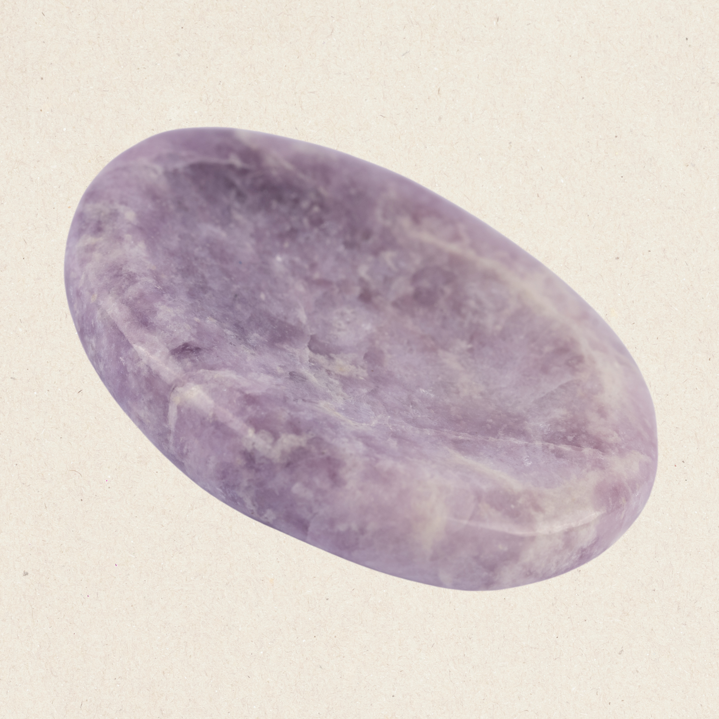 Lepidolite Worry Stone for Anxiety Relief, Healing Crystals & Natural Energy Healing Thumb Stone, Perfect Meditation & Spiritual Gift