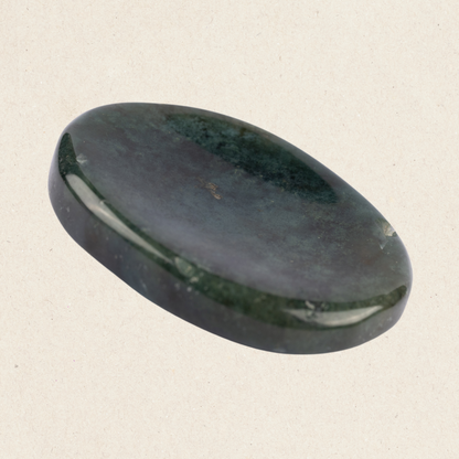 Moss Agate Worry Stone for Anxiety Relief, Healing Crystals & Natural Energy Healing Thumb Stone, Perfect Meditation & Spiritual Gift