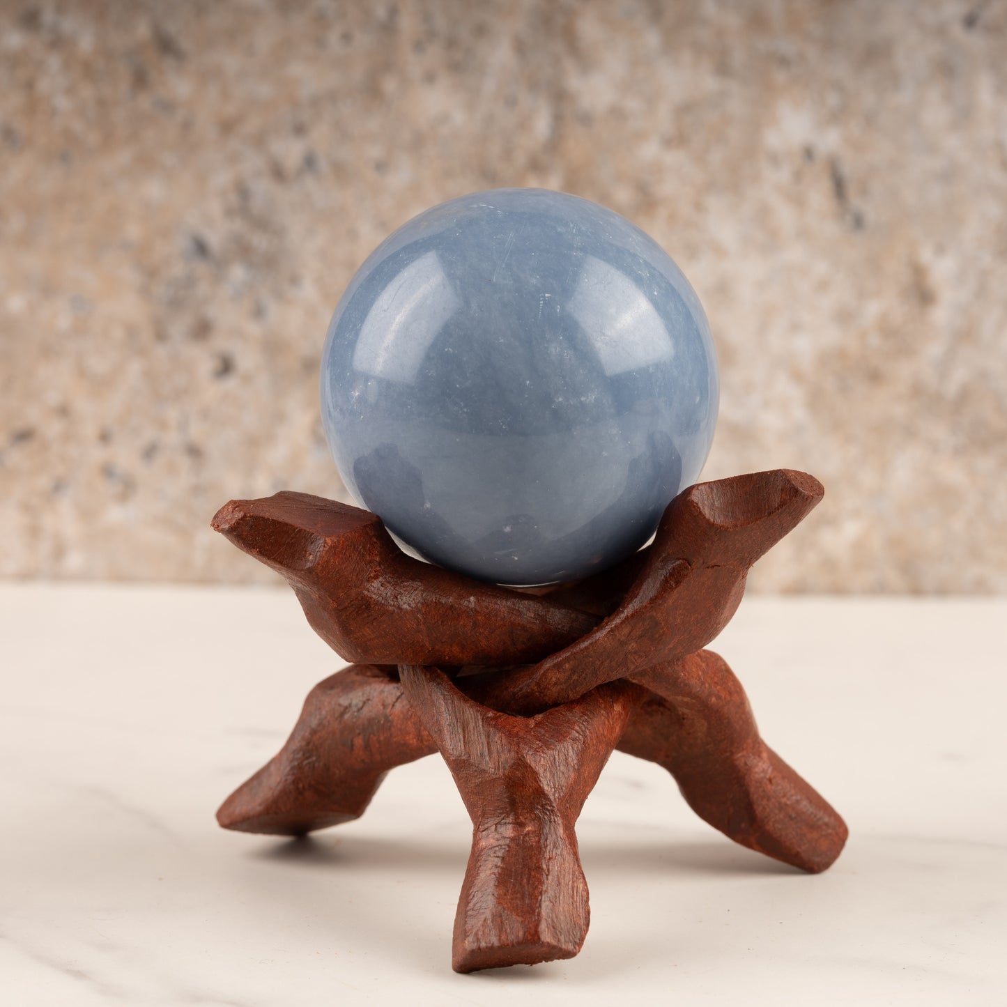 Wooden Tripod Stand 4”, 6” and 8” - Hand-Carved Room Decor Holder ~ Ideal for Abalone Shell, Decorative Bowl, Crystal Ball, Sphere, Geode ~ Wood Display Stand & Perfect Crystal Holder