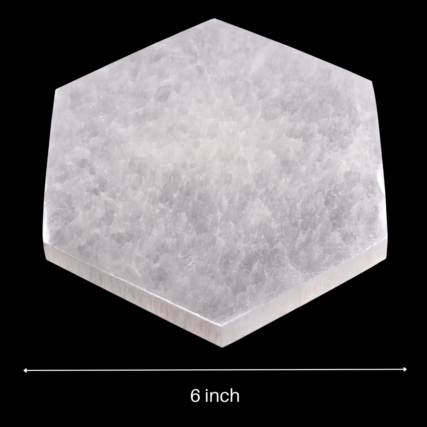 Selenite Charging Plate Hexagon, Selenite Cleansing, Flat Crystal Plate, Selenite Gift, Natural Selenite, Reiki Crystals, Sizes 4", 6", 8"