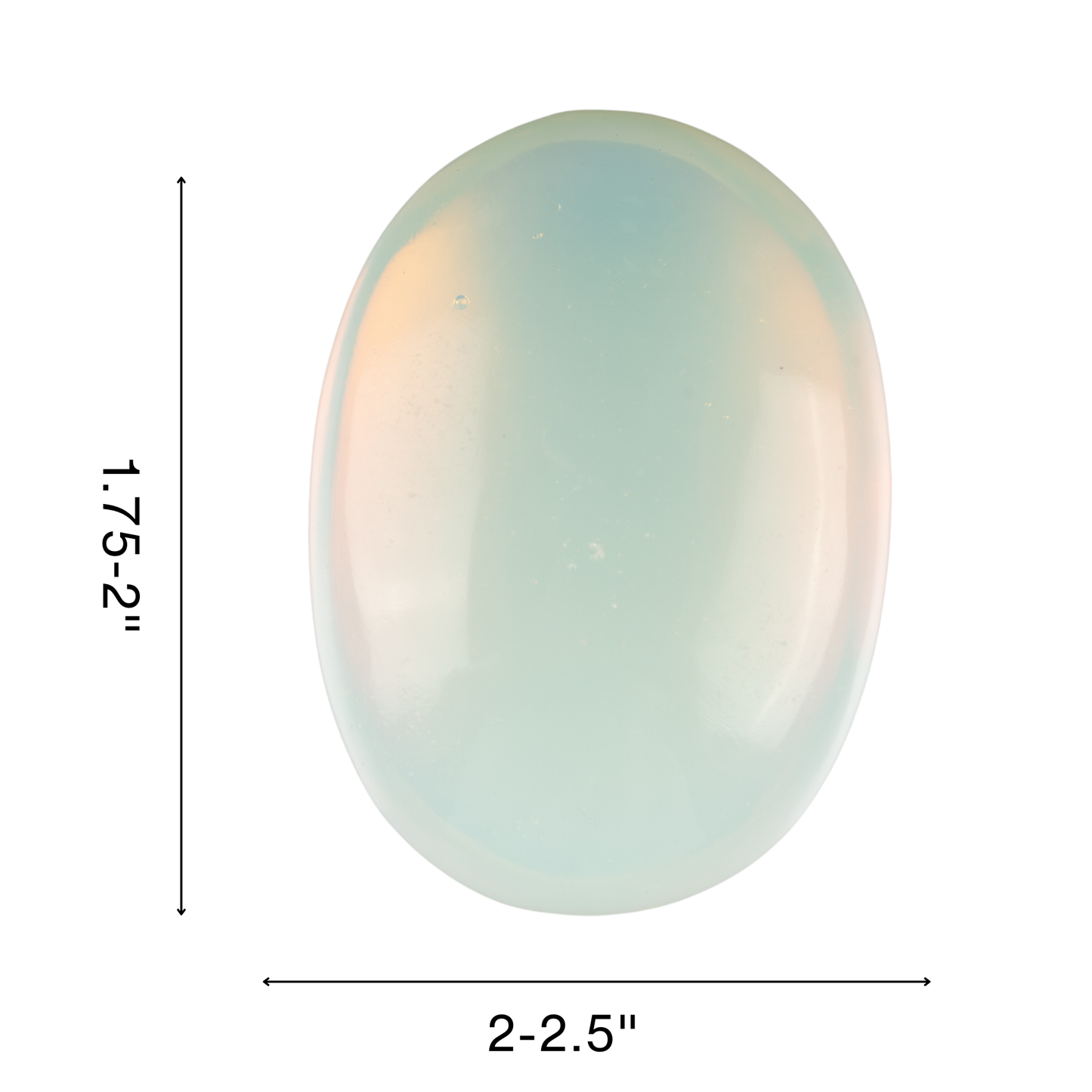 Opalite Palm Stone Crystal - Natural Healing Stone for Anxiety Relief & Meditation - Polished Opalite Worry Stone - Spiritual Gift