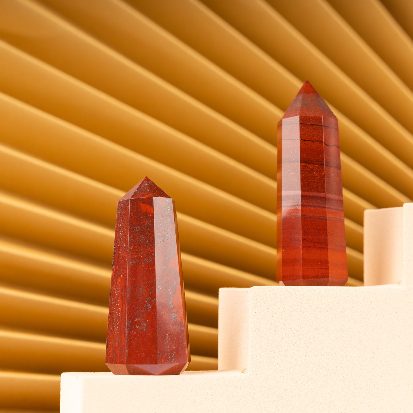 Natural Red Jasper Obelisk Point Crystal Tower 2.5-3", Healing Crystals and Stones, Meditation Accessories, Reiki, Spiritual Gifts & Decor