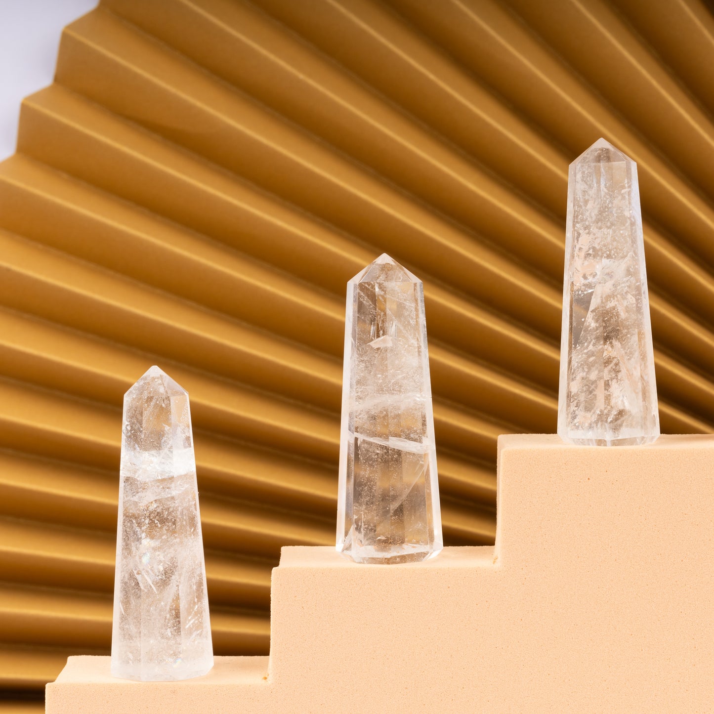 Natural Clear Quartz Obelisk Point Crystal Tower 2.5-3", Healing Crystals and Stones, Meditation Accessories, Reiki, Spiritual Gifts & Decor