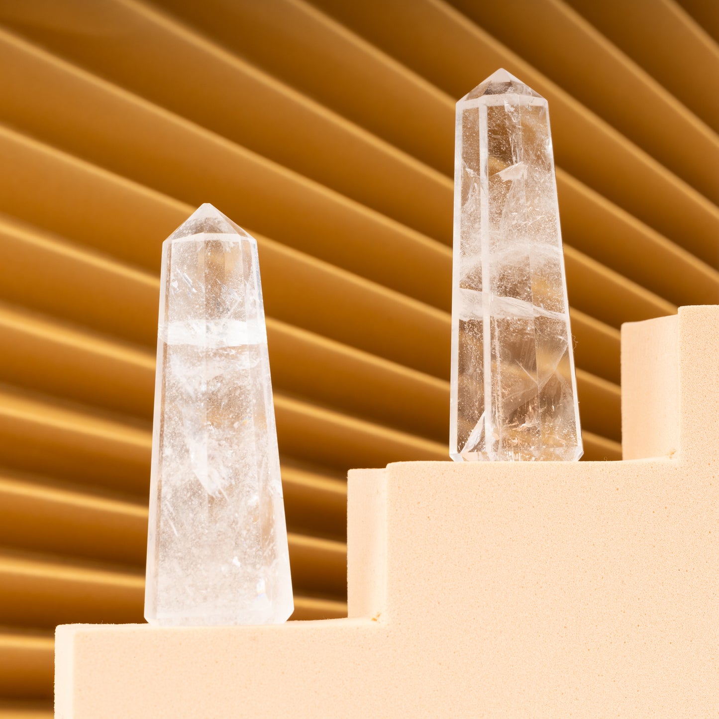 Natural Clear Quartz Obelisk Point Crystal Tower 2.5-3", Healing Crystals and Stones, Meditation Accessories, Reiki, Spiritual Gifts & Decor