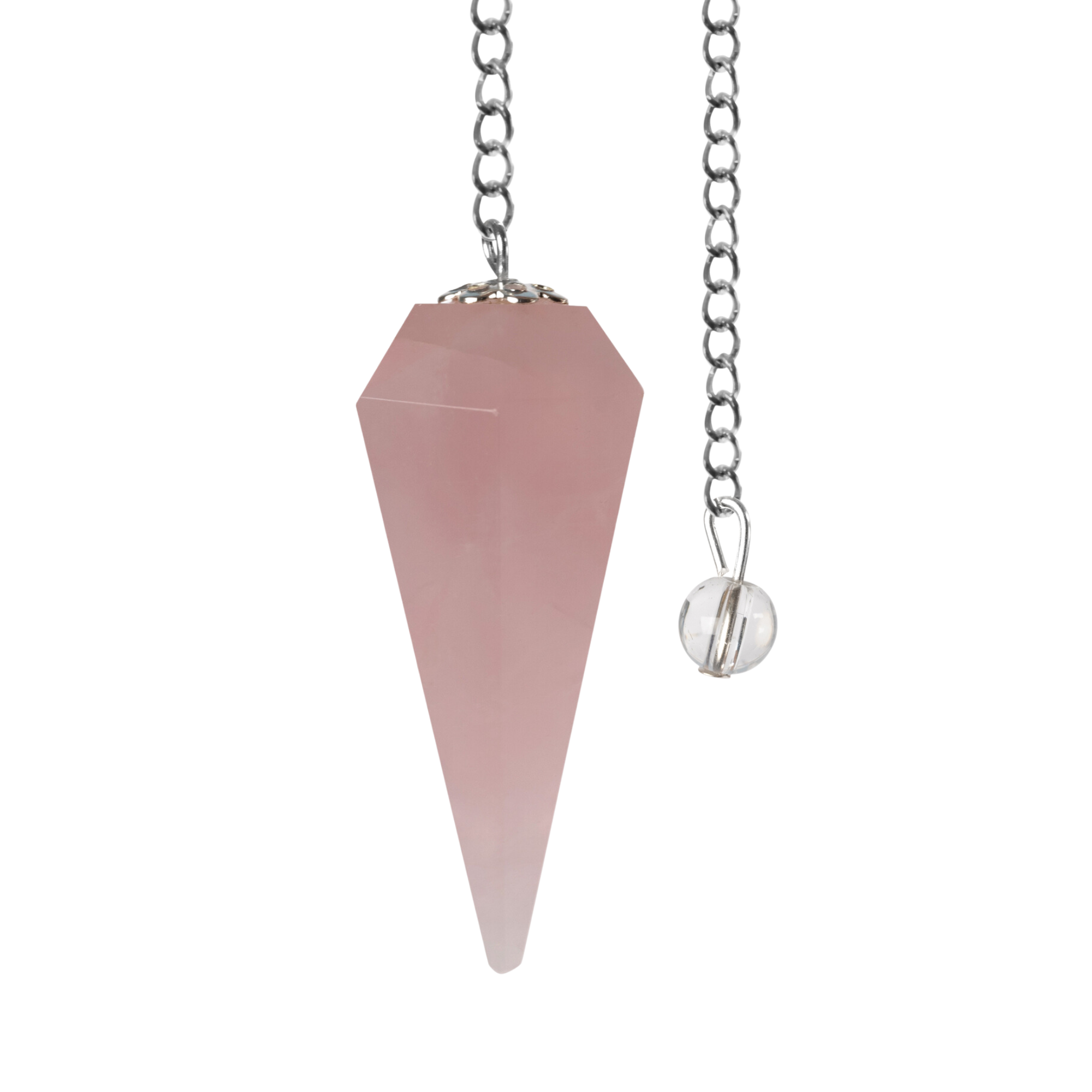 Rose Pendulum Rose Quartz Pendulum Crystal Divination Tools — Dowsing Pendulum Cryst ...
