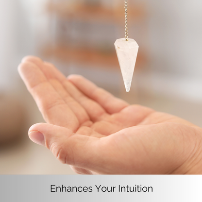 Rose Quartz Pendulum Crystal Divination Tools — Dowsing Pendulum Crystal with Crystal Ball for Meditation, Chakra Healing, Energy Work, Reiki, and Crystal Grid