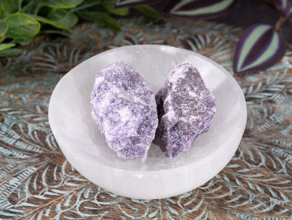 Lepidolite Raw Crystal Stone - Healing Crystals and Stones for Meditation, Reiki, and Chakra Decor - Spiritual Gifts for Women, Men - Reiki Supplies and Zen Decor