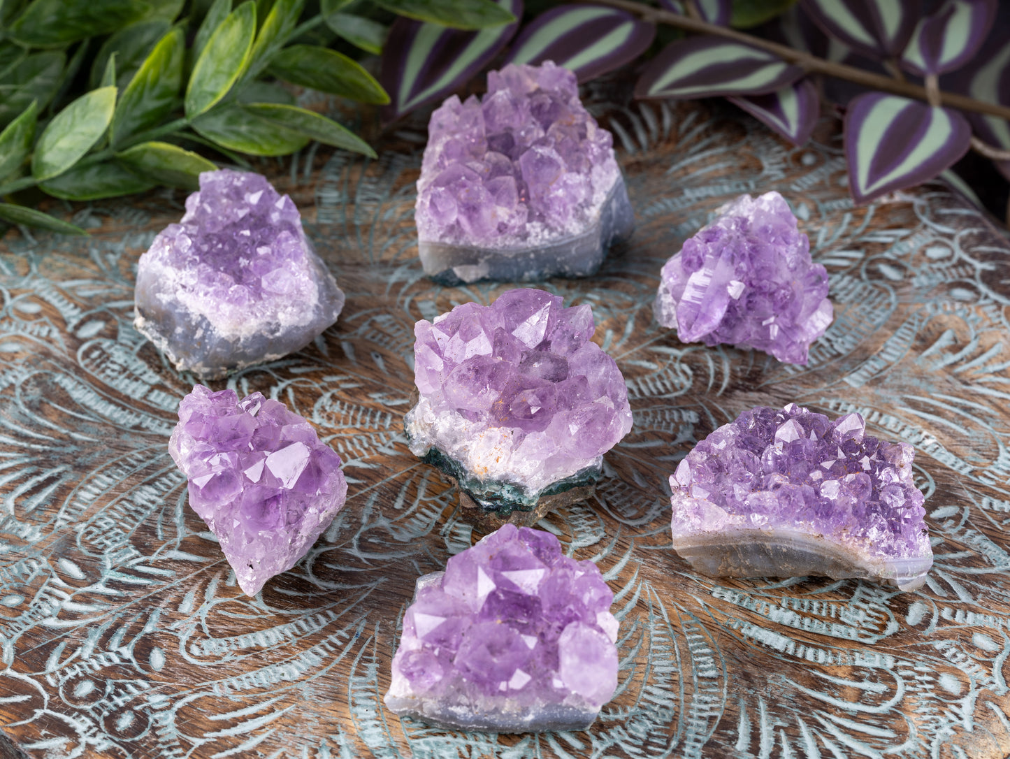 Amethyst Cluster Crystals and Healing Stones - Enhance Your Meditation, Balance Chakras, and Elevate Your Space with Crystal Decor- Ideal Spiritual Gift, Reiki Supplies, and Meditation Companion