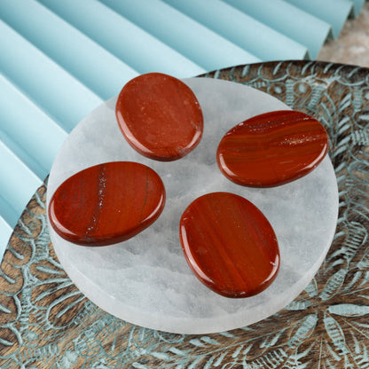 Red Jasper Worry Stone for Anxiety Relief, Healing Crystals & Natural Energy Healing Thumb Stone, Perfect Meditation & Spiritual Gift