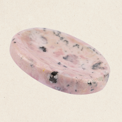 Rhodonite Worry Stone for Anxiety Relief, Healing Crystals & Natural Energy Healing Thumb Stone, Perfect Meditation & Spiritual Gift