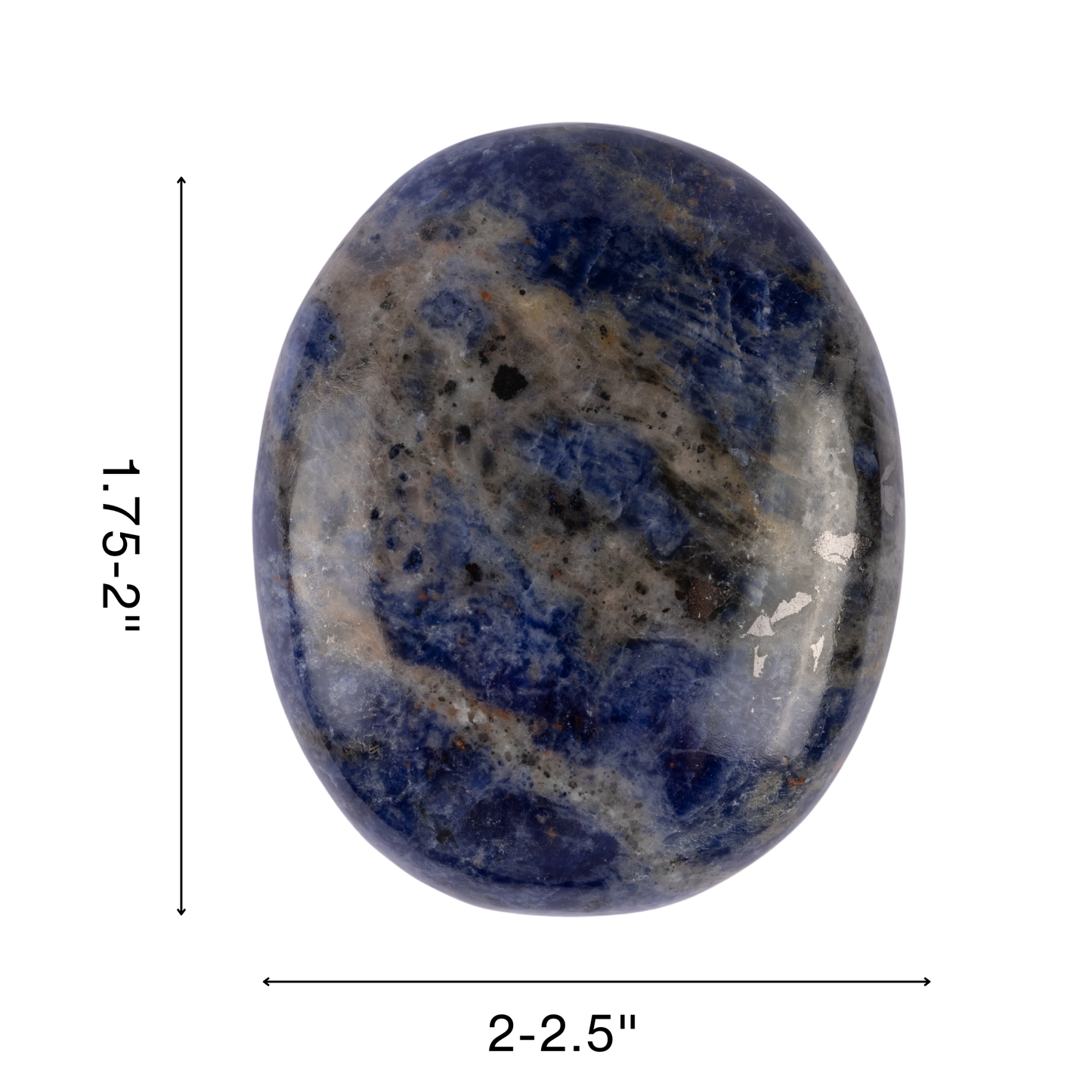 Sodalite Palm Stone Crystal - Natural Healing Stone for Anxiety Relief & Meditation - Polished Sodalite Worry Stone - Spiritual Gift