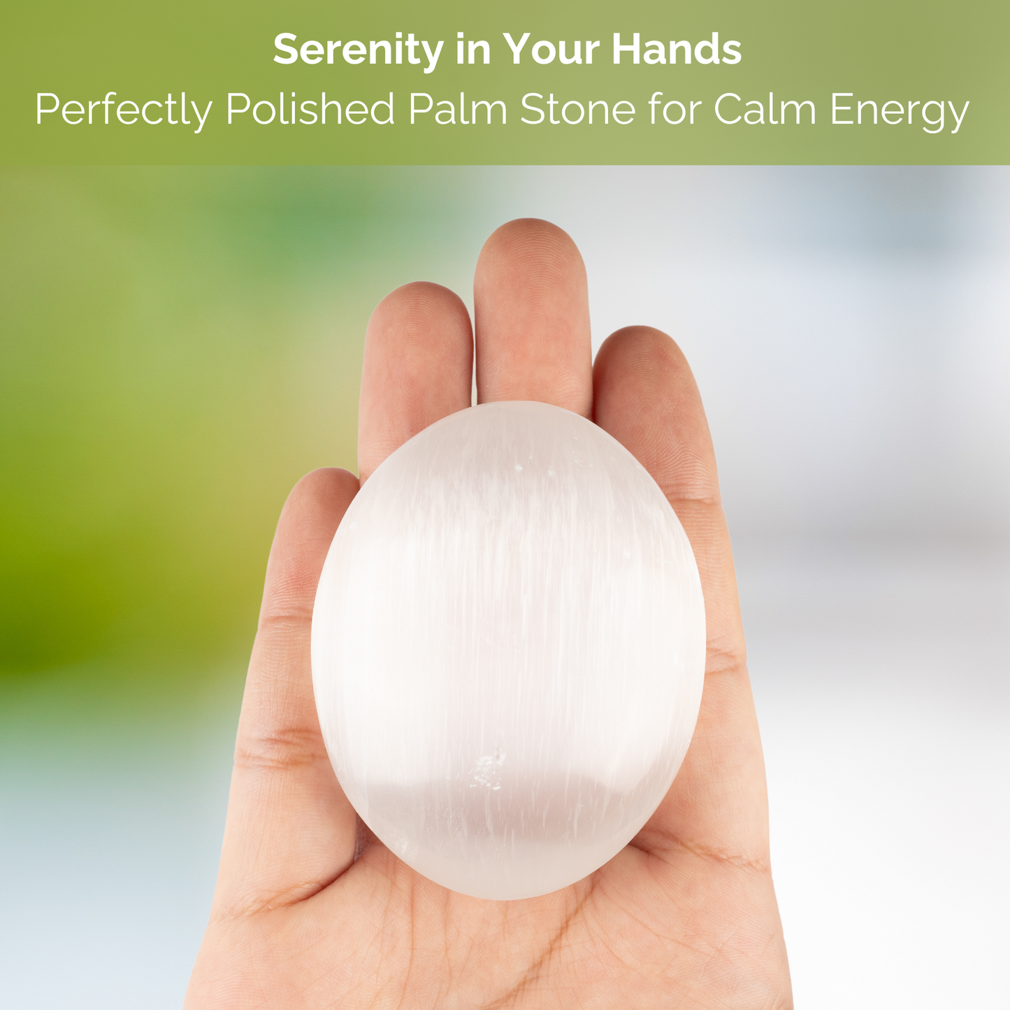Polished Selenite Palm Stone, Selenite Pillow Stone, Worry Stone, Fidget Stone, Crown Chakra, Cleansing, Soap shape, Size 1.50" and 2.50”