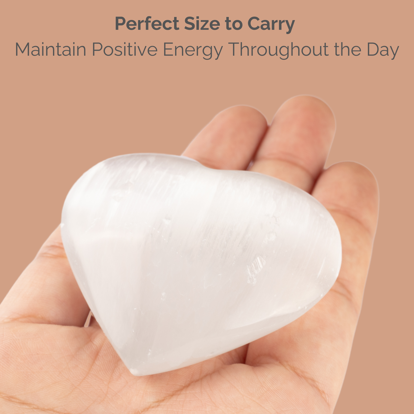 Selenite Crystal Hearts, Polished Selenite Palm Stone, Worry Stone, Crown Chakra, Cleansing Stone, Crown Chakra, Size 1.50" and 2.50”