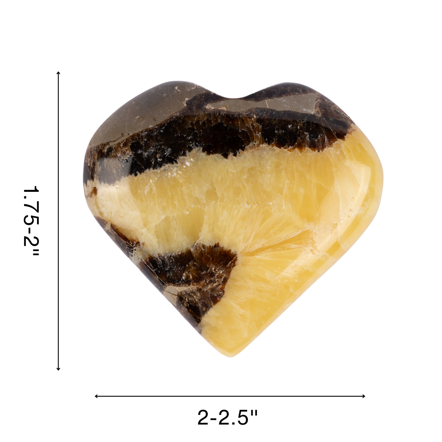 Septarian Heart Palm Stone Crystal - Natural Healing Stone for Anxiety Relief & Meditation - Polished Septarian Worry Stone - Spiritual Gift