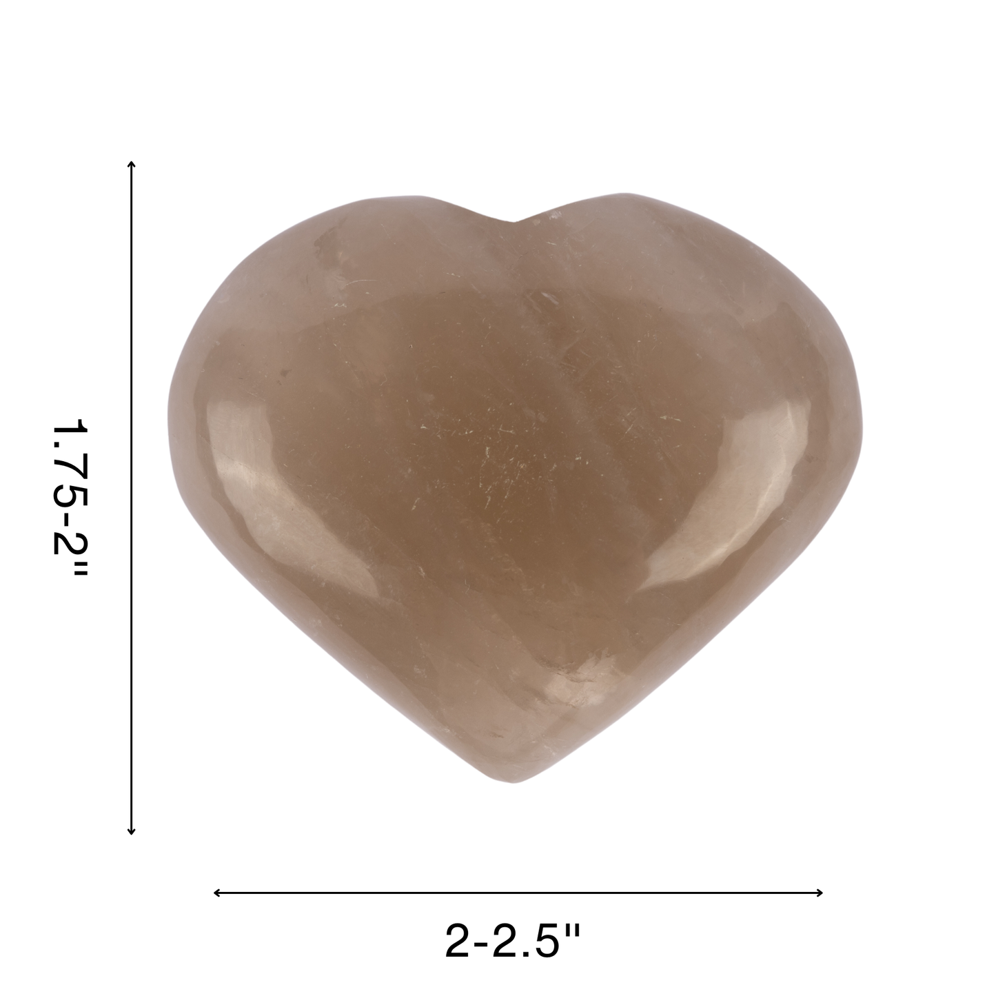 Smoky Quartz Heart Palm Stone Crystal - Natural Healing Stone for Anxiety Relief & Meditation - Polished Smoky Quartz Worry Stone - Spiritual Gift