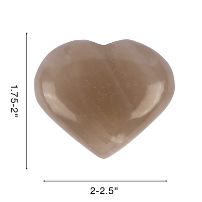 Smoky Quartz Heart Palm Stone Crystal - Natural Healing Stone for Anxiety Relief & Meditation - Polished Smoky Quartz Worry Stone - Spiritual Gift